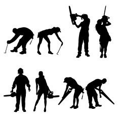 Vector Silhouette Of People N492