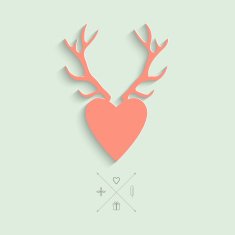 Antlers Isolated Vector