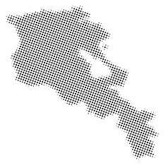 Dotted vector map of Armenia N2