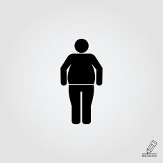 Obese man icon