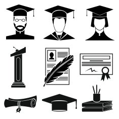 Graduation Icons Set N2