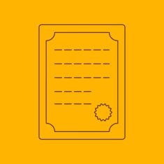 Certificate line icon