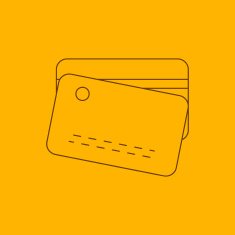 Plastic card line icon
