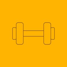 Dumbbell line icon