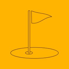 Golf field line icon N2