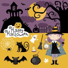 Set traditional elements of Halloween