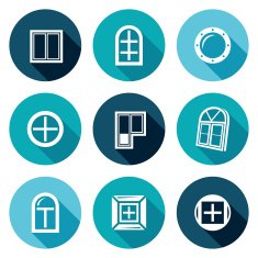 Various window icons set Vector Illustration N3