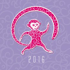New Year's fire monkey Lilac N2