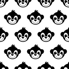 Seamless pattern background with monkeys Symbol of 2016 year N2