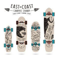 Set of prints on longboard N5