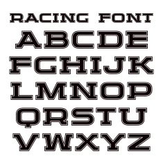 Serif font with contour