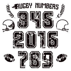 Rugby numbers for t-shirt free image download