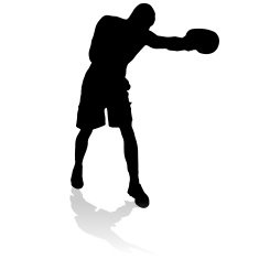 Vector silhouette of a man N327