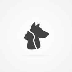 Cat head and dog icon