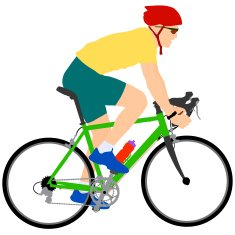Silhouette of a cyclist male vector illustration N4