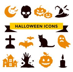 Halloween vector icons set N31