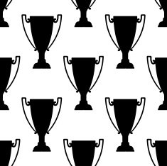 Sport trophy silhouettes seamless pattern N2