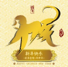 Chinese calligraphy meaning is monkey N3