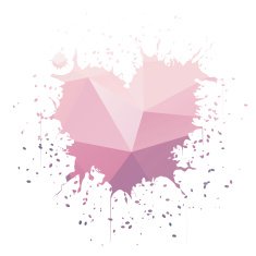 Heart-Shaped Ink Splatter