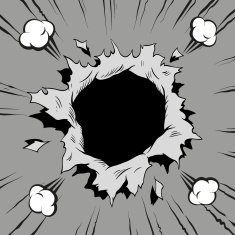 Comic book hole vector illustration N2