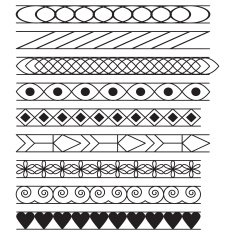 black tattoo Sticker borders vector