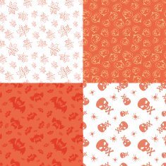 Set of 4 halloween seamless backgrounds N2