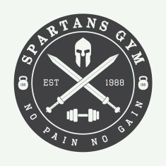 Gym logo in vintage style
