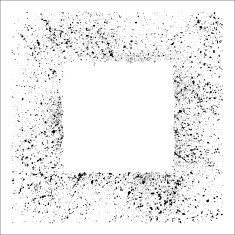 Ink blots white square N2
