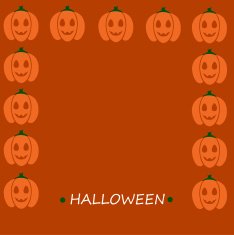 Pumpkin frame and text