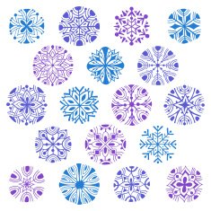 Set of snowflakes N6