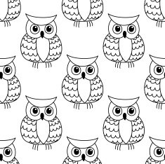 Seamless background pattern of a cute owl N2