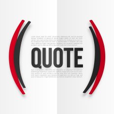 Red and black parentheses with place for your text at