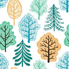 Trees seamless pattern N4