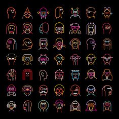 Set of vector avatars N2