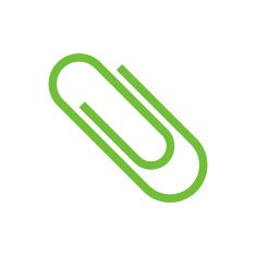Paper clip icon modern minimal flat design style vector illustration N2