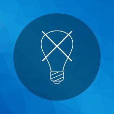 Crossed lightbulb