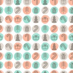 New Year Christmas seamless pattern N2