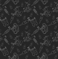 Tattoo machines and ink pattern Black N2