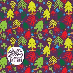 Color christmas trees on violet background vector illustration N2