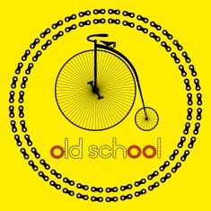 Penny farting bike icon N2