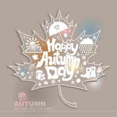 Autumn vector card N2