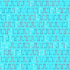 Red Blue and White Fishing Hook Pattern on Background N2
