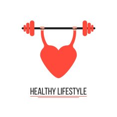 concept of healthy lifestyle with training heart