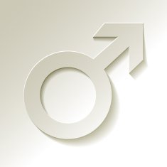 Mars symbol white on a background N2