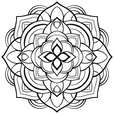Vector mandala for coloring book N2