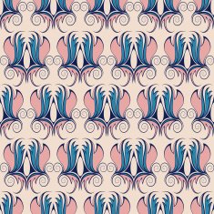 Seamless pattern the pink and blue tracery