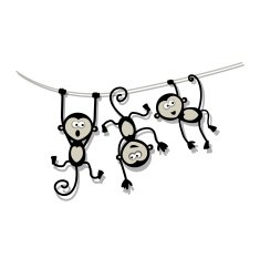 Funny monkeys for your design N2