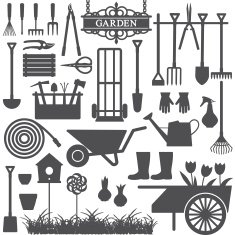 Gardening related vector icons 8