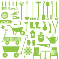 Gardening related vector icons 5