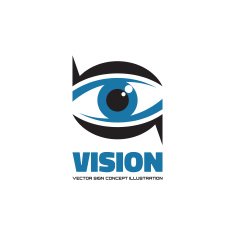 Vision - vector sign creative illustration Eye concept sign N2